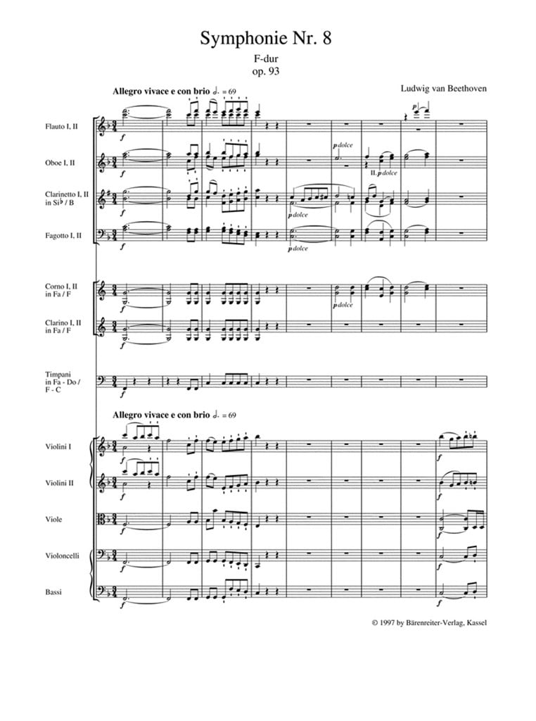 Symphony in F major No. 8 op. 93